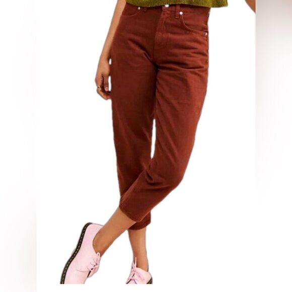 NWT EDWIN Women’s Jeans Anthropologie Anderson Ankle Spice Brown - Size 25 - Picture 2 of 8